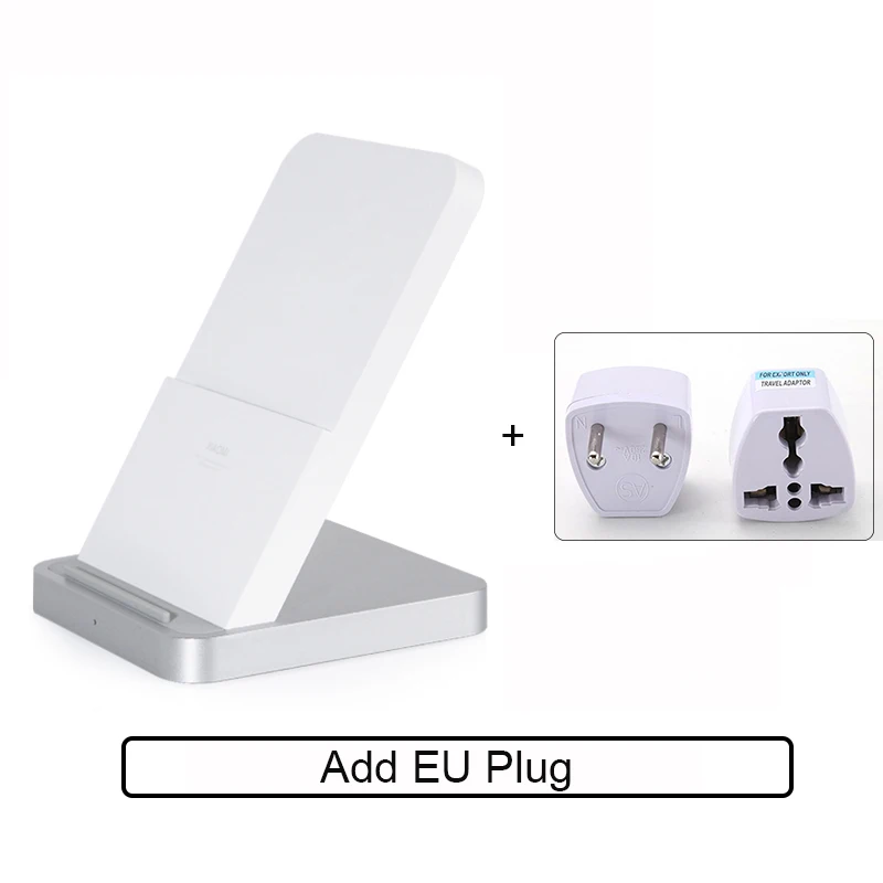 Add EU Plug Xiao mi вертикальное Беспроводное зарядное устройство с воздушным охлаждением 30 Вт Max с зарядкой от вспышки для быстрой беспроводной зарядки мобильного телефона mi 9 Pro - Цвет: Add EU Plug
