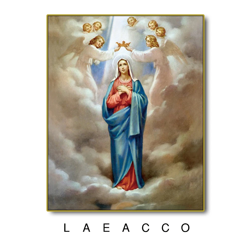 Virgin Mary Lineage, христианский холст, живопись и каллиграфия, искусство, домашний декор, холст, настенное искусство, картина для гостиной, церкви