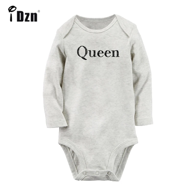 Queen King Mini Boss Ctrl+ c; боди для новорожденных; комбинезон с длинными рукавами для малышей; Рождественский подарок - Цвет: ifBabyG2781C