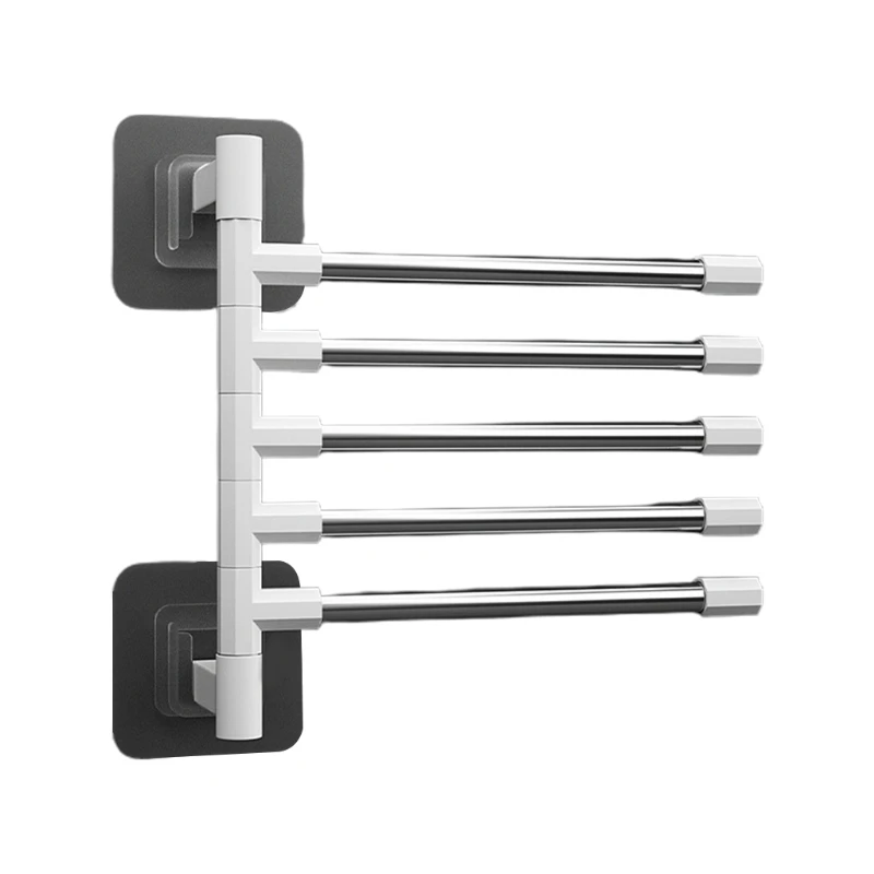 Towel Bar Wall Mounted Towel Stainless Steel Rack 180&deg; Rotation for Bathroom Kitchen