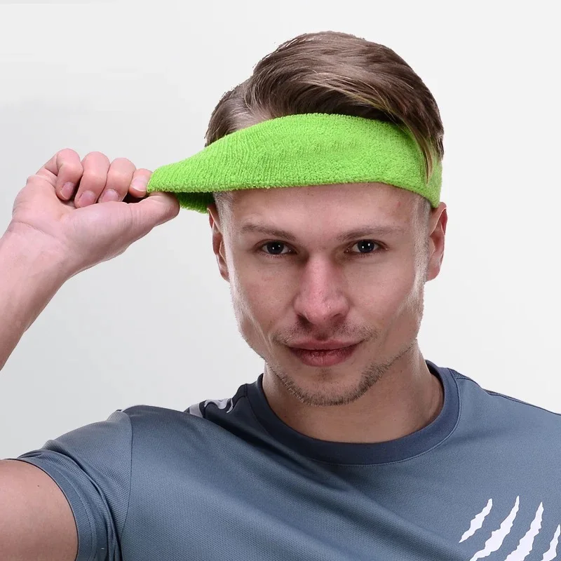 1Pc Sweatband Headband Stretch Cotton Headwear Yoga Gym Running Cycling Wide Head Prevent Safety Anti Slip Sport Sweatband