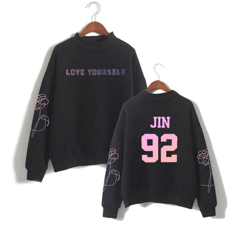 KPOP Love Yourself Женская Толстовка Harajuku стиль Jung Kook 97 K-Pop Bangtan Boys 92 jin suga93 95V Круглый Вырез Топ Толстовка