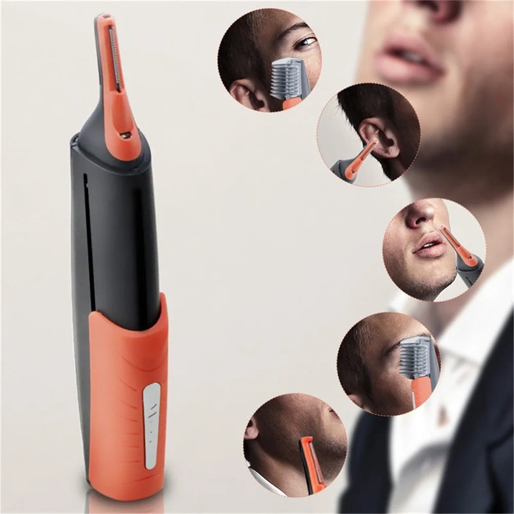 Nose Hair Trimmer Clipper Electric Beard Eyebrow Shaving Shaver Remover Device Battery Powered Men Women Personal Face Care Tool | Красота и