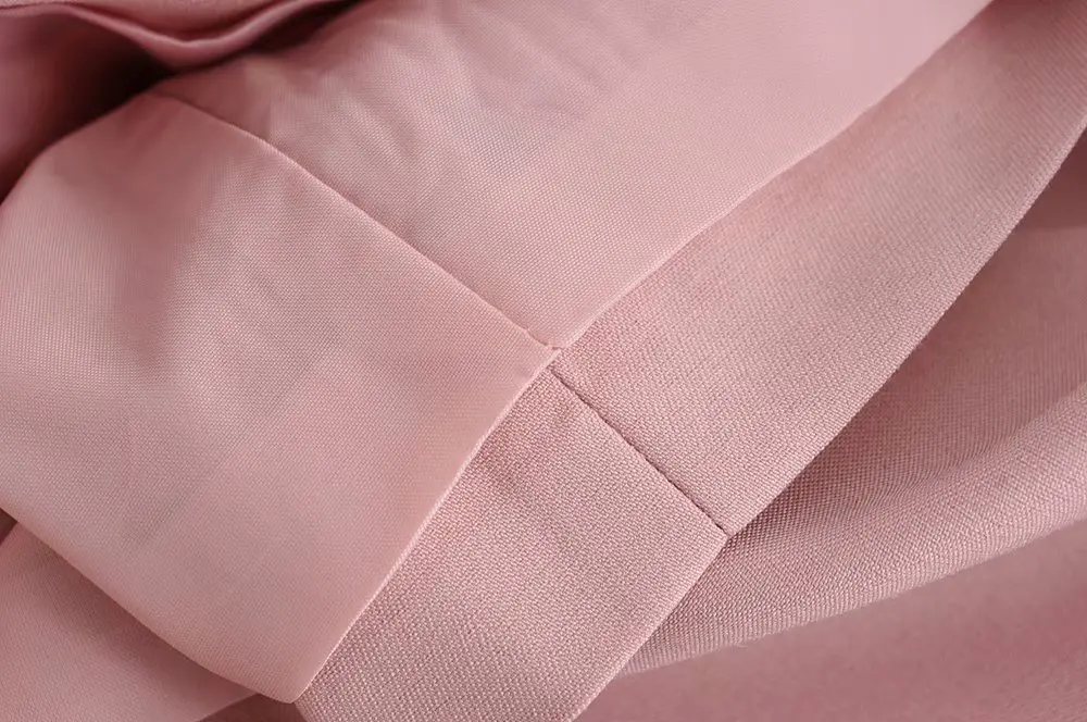 Женский комплект из двух предметов, осенняя Новая мода, темперамент, тонкий розовый костюм + юбка с высокой талией, модный элегантный костюм