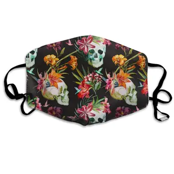 

Skull And Flower print Dustproof and windproof mask, washable and reusable, suitable for outdoor sports