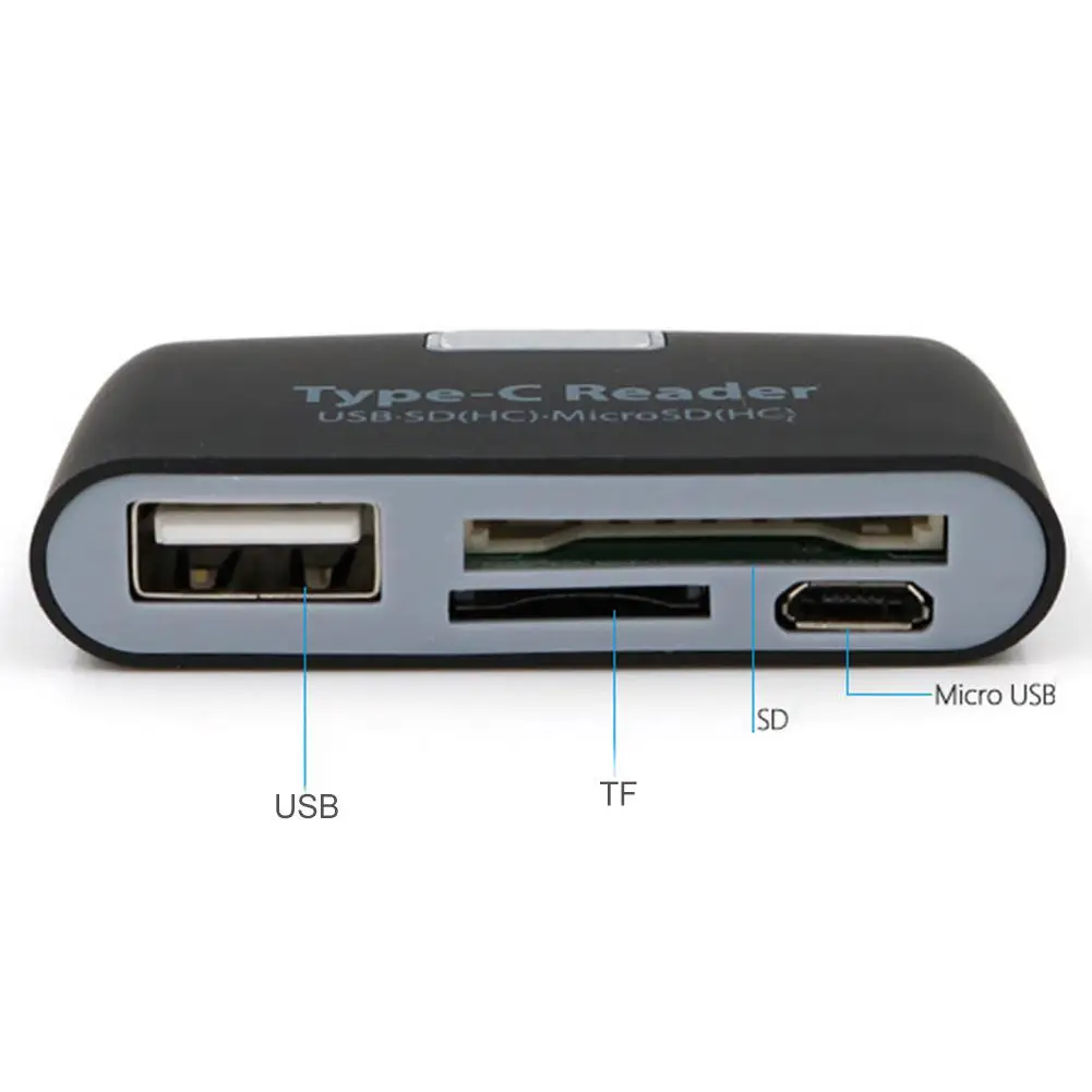 USB 3,1 тип-c OTG кардридер Тип c USB-C штекер к USB 3,0 OTG TF SD MS Женский адаптер для OTG телефона Macbook