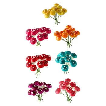 

60Pcs Mini Mushroom Artificial Foam Potted Plants Decor Miniature Figurine DIY Craft Garden Resin Craft Moss Decor