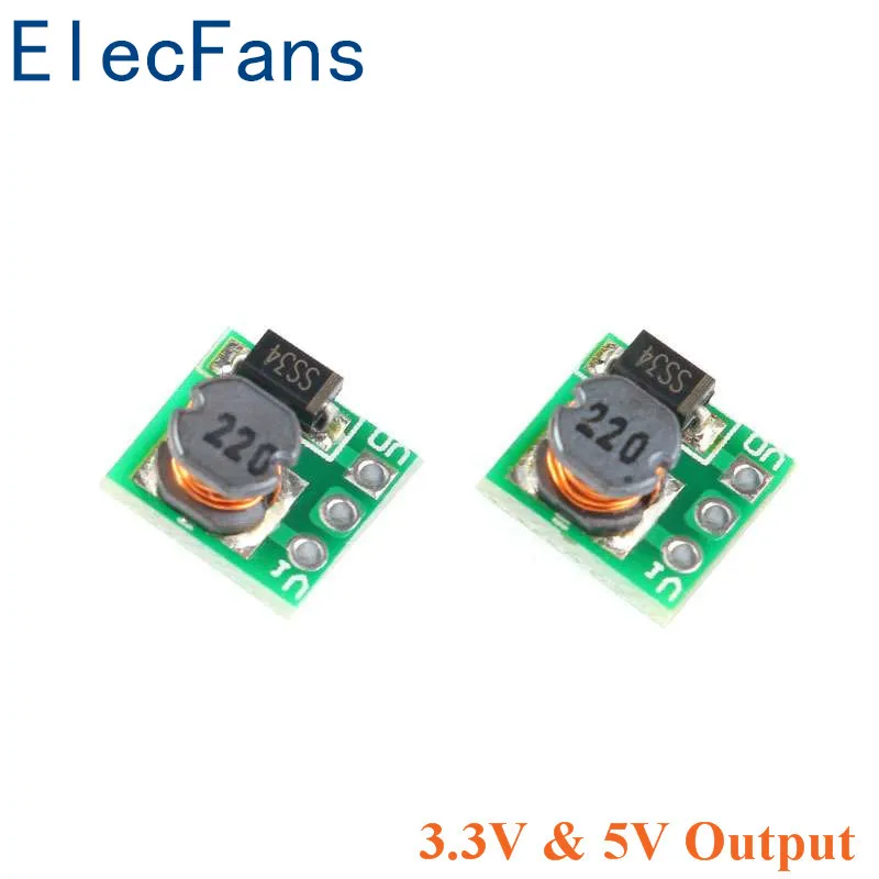 DC-DC 0.9-3.3V to 3.3V 500mA 0.9-5V 5V Mini Step Up Boost Power Module Voltage Converter Elecfans | Электронные компоненты и