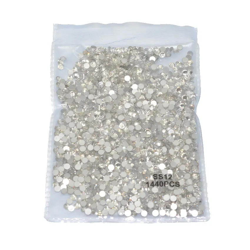 SS12 C 1440pcs 3.2mm 1440 шт Flatbck 3D DIY Стразы для ногтей для украшения ногтей, хрустальные блестки, аксессуары для ногтей - Цвет: SS12 C 1440pcs 3.2mm