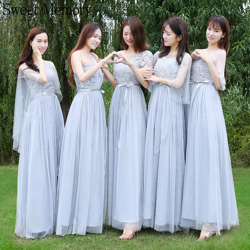 

N1142 Adult Junior Bridesmaid Dresses Netting Lace Dress Sweet Memory Spring Girls School Chorus Graduation Dress
