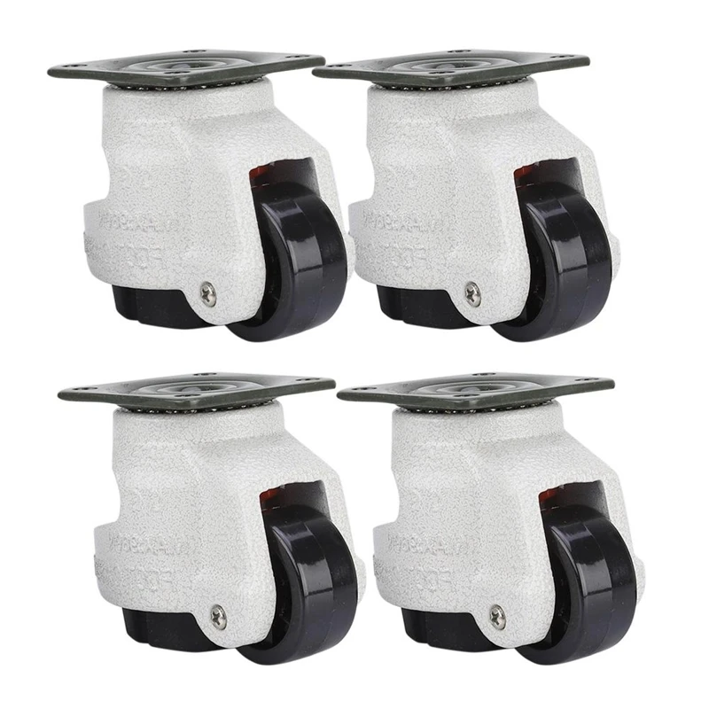 

EASY-4 Pcs Retractable Leveling Casters Industrial Machine Swivel Caster Castor Wheel for Office Chair Trolley 330 Lbs Capacity