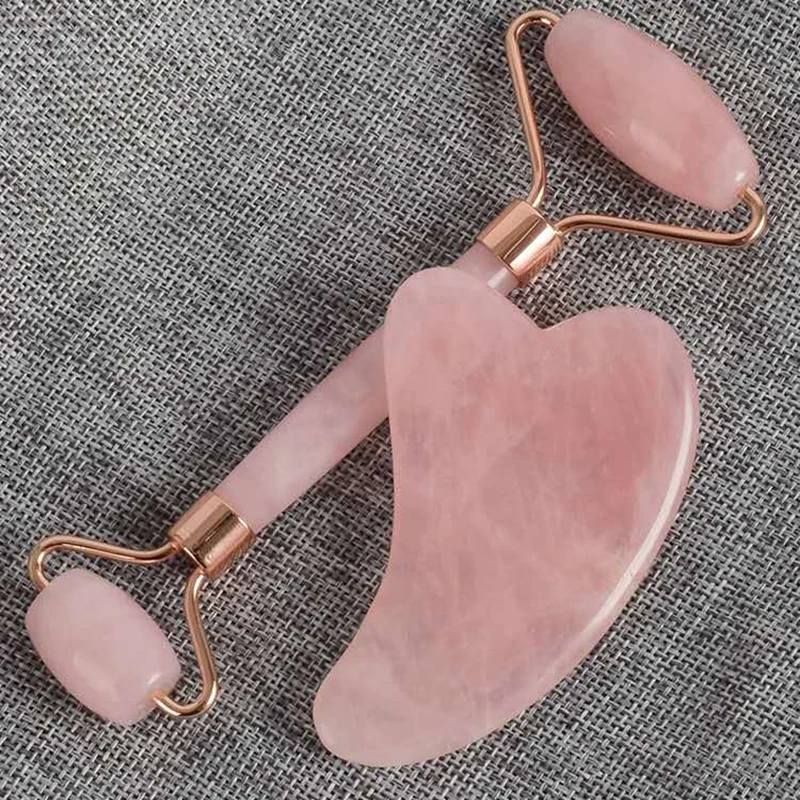 

Face Lift Massager Crystal Roller Facial Massage Relaxation Jade Roller Stone Natural Rose Quartz Beauty Skin Tool Girl Gift