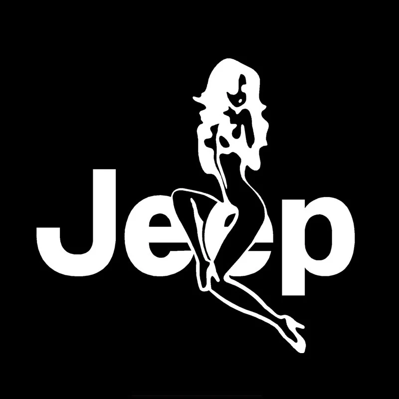 

Cartoon Sexy Woman Girl Jeep Girl Car Sticker Vinyl Auto Accessories Car Window Car Styling Decal PVC 15cm*14cm