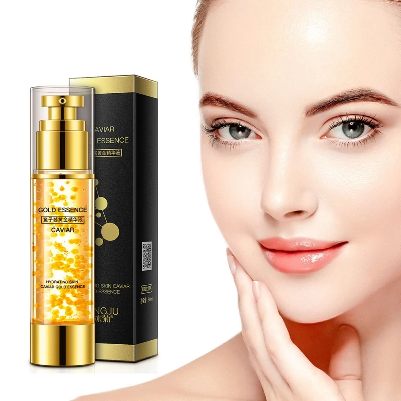 

24k Gold Caviar Serum Hyaluronic Face Serum Moisturizing Lifting Firming Essence Whitening Anti Aging Anti Wrinkle SkinCare