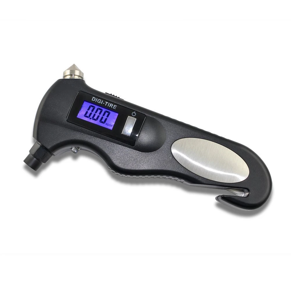 Limited Price for  2-150PSI Digital Air Release Flashlight Tool Escape Tire Pressure Gauge Battery Powered Manometer E