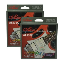 2 Packs Alice Electric Guitar Strings Colorful Copper Alloy Winding AE535C-SL 009