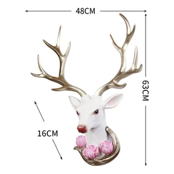 

Deer Head Hanging Modern Minimalist Lucky 3D Paintings Living Room Decor Painting TV Background Wall Decor Wall Pendant M2572
