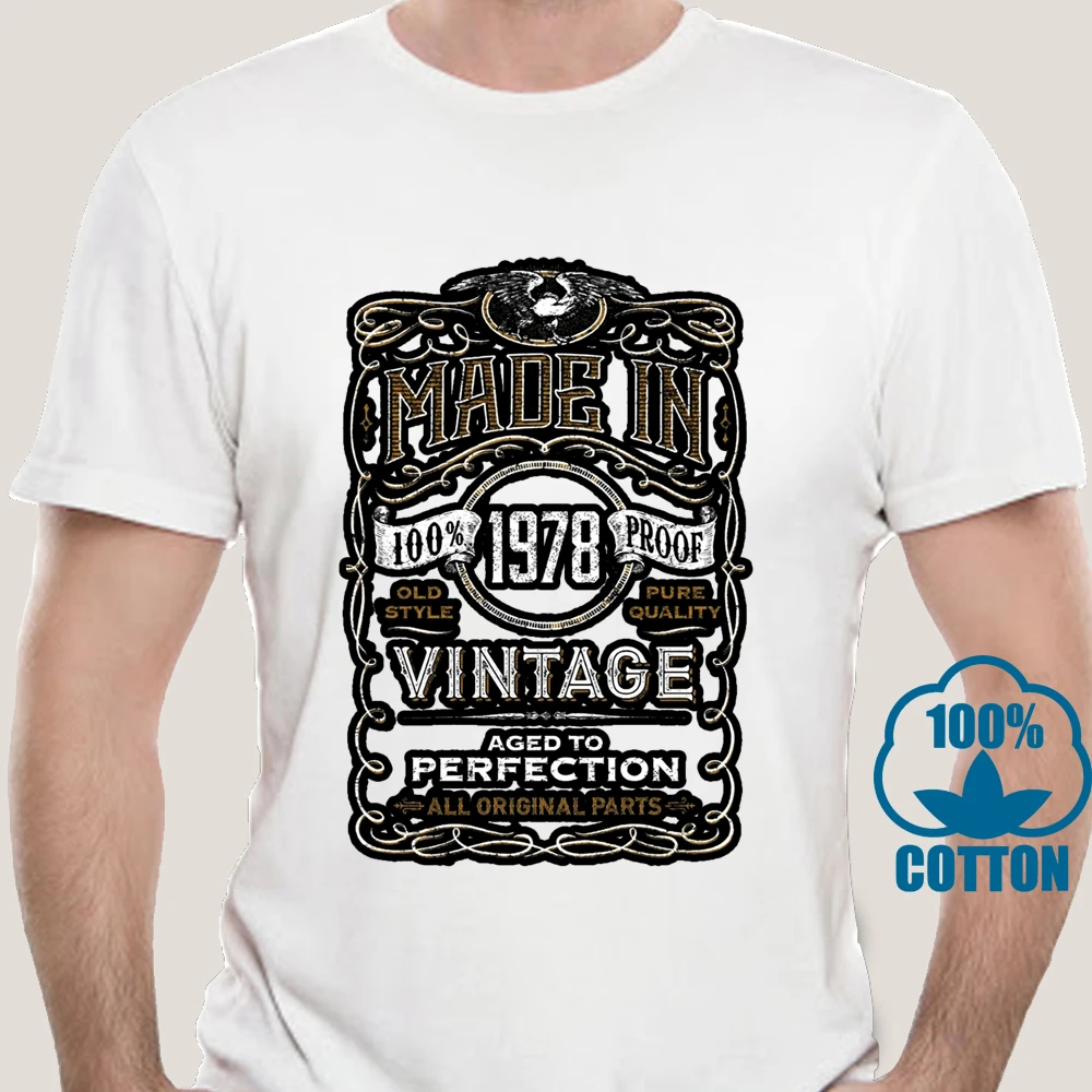 funny men's birthday gift idea t shirt Made in 1976 Quality Vintage
