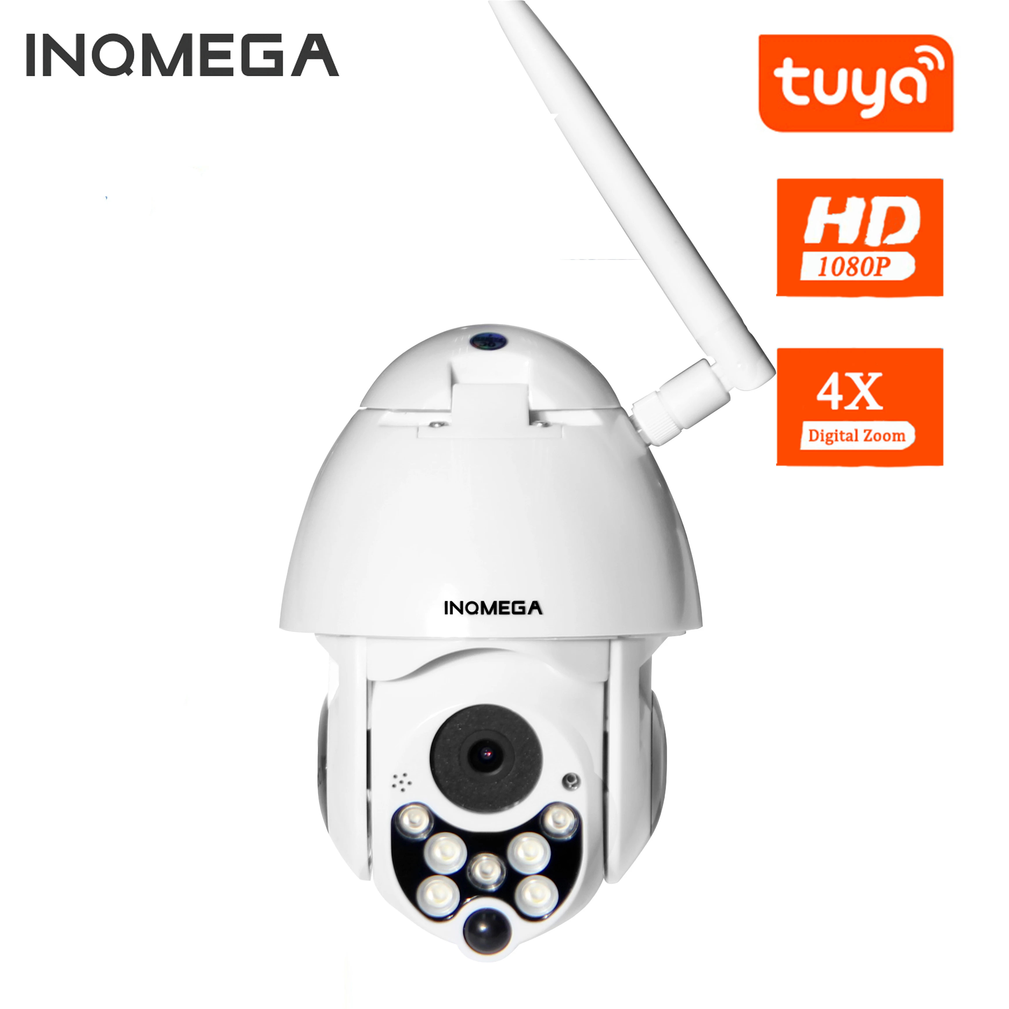 

INQMEGA 1080P PTZ IP Camera Speed Dome WiFi Wireless 2MP CCTV Camera Outdoor Security Surveillance Waterproof 4X Camera TUYA