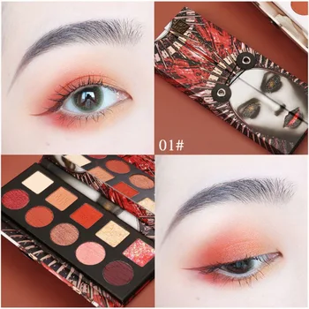 

10-color Metal Glitter Eyeshadow Palette Waterproof Smudge-proof Lasting Matte Shimmer Eye Shadow