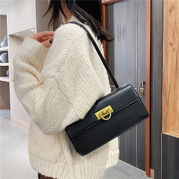 

Autumn and Winter Trendy Small Bags Women's Bag 2020 New Fashion Retro Shoulder Underarm Small Square Bag Internet-Famous Tote