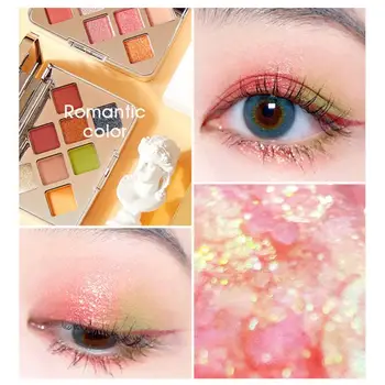 

8-color Long-lasting Waterproof And Non-smoothing Eyeshadow Pink Pearly Matte Texture Eyeshadow Palette
