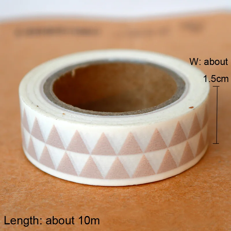 light brown 1,5 см* 10 м милый цветок маскирующая васи лента DIY декоративная клейкая лента для скрапбукинга креативные канцелярские принадлежности Школьные офисные принадлежности - Цвет: light brown