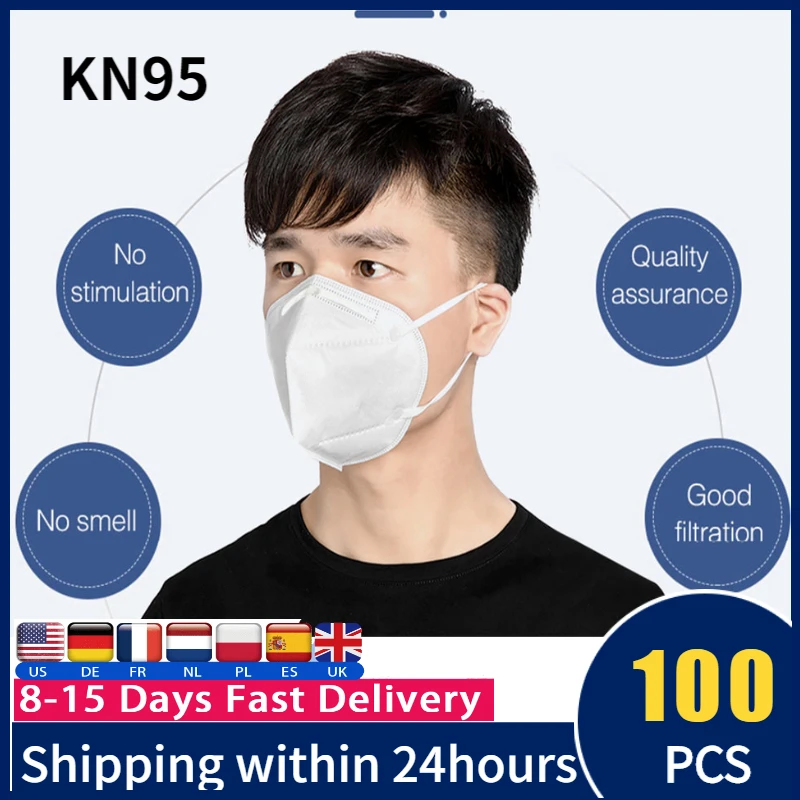 

DHL Fast Delivery 100PCS KN95 Face Mask Filter Pad Anti Influenza Pollution Dustproof Breathing Safety Mouth Anti-odor Masks