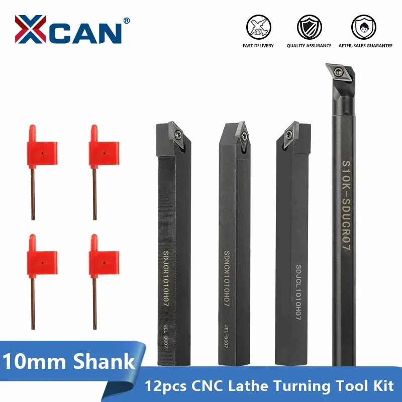 

XCAN 10mm Shank Lathe Boring Bar Turning Tool Holder S10k-SDUCR07/SDJCR1010H07/SDJCL1010H07/SDNCN1010H07 Lathe Turning Tool
