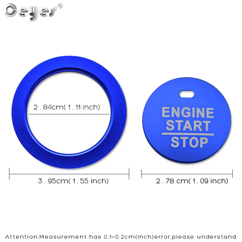 Ceyes автомобильные наклейки для Honda Civic Fit Авто Кнопка запуска и остановки двигателя кольца покрытие для интерьера стайлинга автомобиля