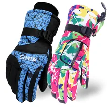 Зимние лыжные перчатки женские толстые теплые зимние теплые женские рукавицы водонепроницаемые сноубордические аксессуары термоперчатки для мотоцикла