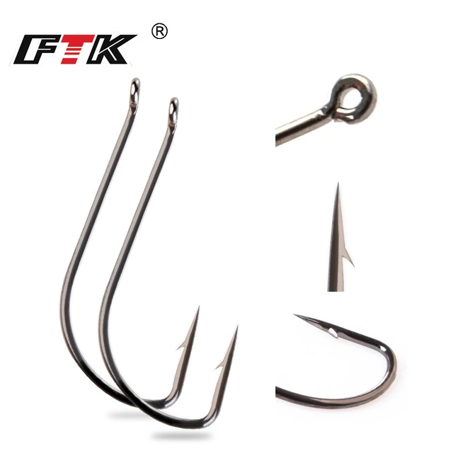 20PCS/Lot Carbon Steel Long Shank Fishing Hooks Barbed Hooks For Small Fish  Size 1#-7# Green Color - AliExpress