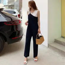 Office Ladies Korean Japan Style Black Jumpsuits Women Plus Size Loose Casual Wide Legs Backless Female Elegant Rompers Office Ladies Korean Japan Style Black Jumpsuits Women Plus Size Loose Casual Wide Legs Backless Female Elegant Rompers