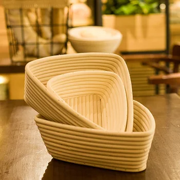 

Creative Unique Triangular Rattan Bread Banneton Bread Proofing Basket Sourdough Proving Bread Rising Baskets Reusable