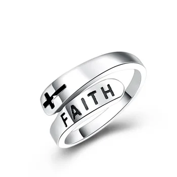 

925 Sterling Silver Fashion Pentagram Smiley Opening Ring Jewelry Women Adjustable Ring