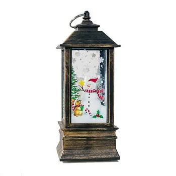 

Christmas Water Glitter LED Lantern Light Up Spinner Xmas Decoration Ornament Event Party Supplies Hanging