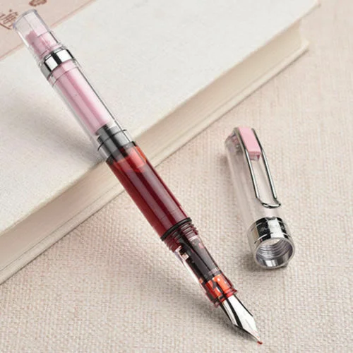 

2020 Model Wing Sung 5502 Fountain Pen Ink Pen Piston Pen Silver Clip EF Nib Office school supplie