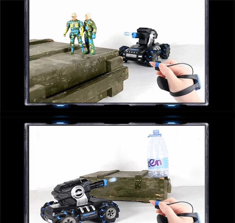 New Water Bomb Tank Car 2.4G Drift Launch Water Bomb Vehicle Gesture Watch Control Car 360 Degree Rotation Rc Stunt Car Toy
