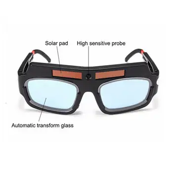 

New Solar Energy Auto Darkening Welding Mask Helmet Glass Goggle Welder Protection PC Lens Large Arc Glasses For Welding X9F3
