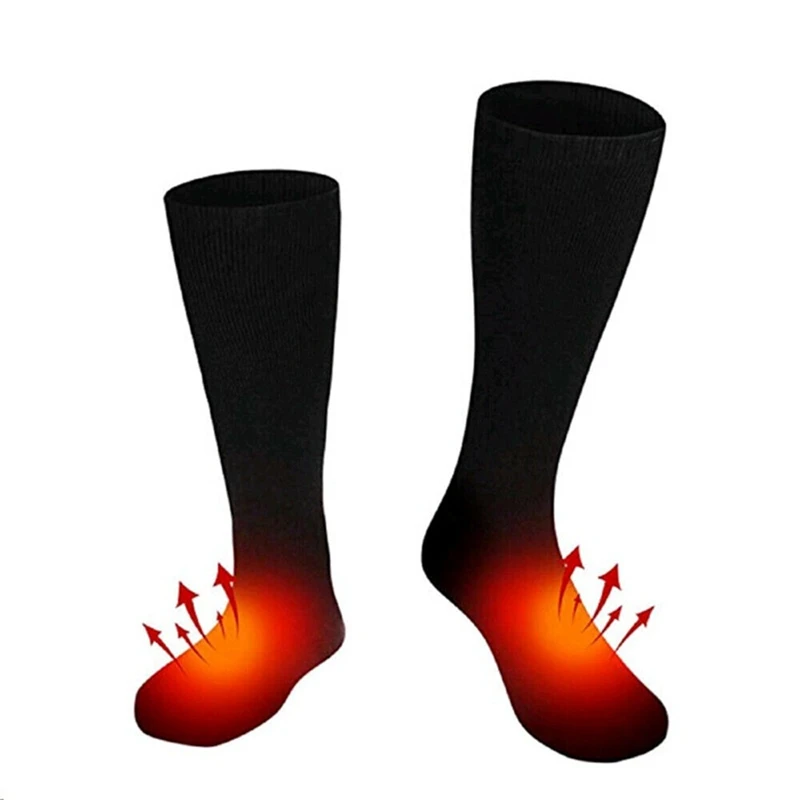 Новые утолщенные теплые носки с электрическим подогревом зимние носки для катания на лыжах и велоспорта с перезаряжаемой батареей женские и мужские - Цвет: B