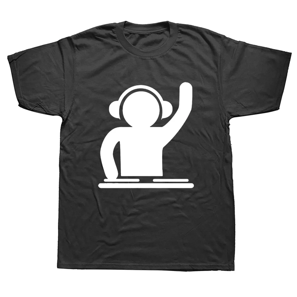 Мужские футболки DJ Turntable Music Techno Club наушники хлопковые топы с коротким рукавом