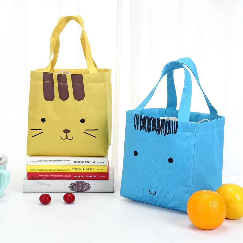 Yan qi Christmas Cartoon Insulated Bento Box Bag Lunch Box Bag Cold Insulation Lunch Bag Lunch Box Bag Hand Thick Lunch Box Bag