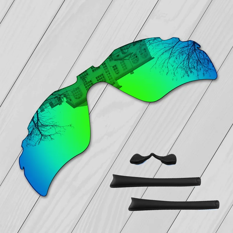 E.O.S поляризационные улучшенные Сменные линзы и носоупоры носки с ушками для солнцезащитных очков с вентилируемым радаром - Цвет линз: Emerald Green