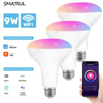 

SMATRUL smart bulb tuya led light color bulb and Alexa / Google Home dimmable timer 110v 220v magic bulb