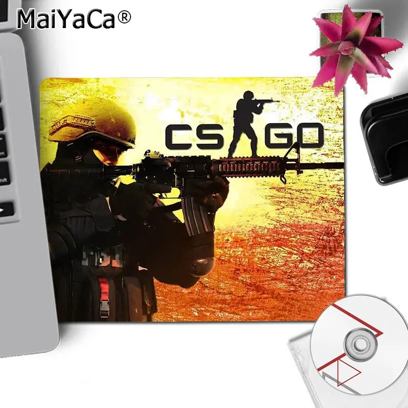 MaiYaCa крутой csgo Counter Strike комфортный маленький коврик для мыши игровой резиновый коврик для мыши ПК Компьютерная Коврик Для Мыши для ПК ноутбука - Цвет: No Lock Edge25x29cm