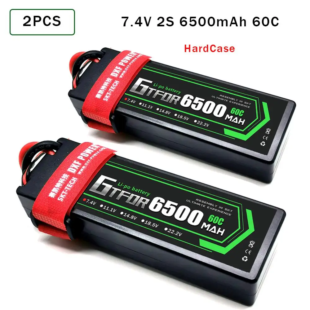 GTFDR 6500mAh 2S 60C RC LiPo батарея 7 4 V Dean/T XT60 XT90 для автомобиля грузовика танка Losi Slash