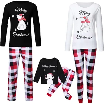 

Family Christmas Pajamas Set Family Matching Clothes 2019 Xmas Party Clothes Adult Kids Pajamas Set Cotton Snowman Sleepwear