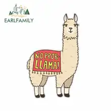 EARLFAMILY 13cm x 10.9cm for No PROB-LLAMA Alpaca Anime Car Stickers JDM Vinyl Car Wrap Bumper Trunk Truck Graphics Fine Decal