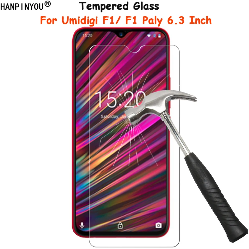 

For Umidigi F1/ F1 Play 6.3" Tempered Glass Screen Protector Ultra Clear Explosion-proof Protective Film Toughened Guard