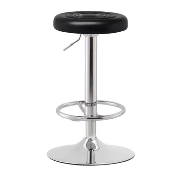 

Leisure Leather Adjustable Bar Chairs Simplicity Disc Footrest High Quality